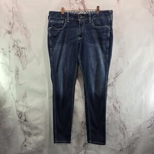 Ariat Jeans Women 33 X 29 Mid Rise Ella Skinny Outseam Dark Wash Denim